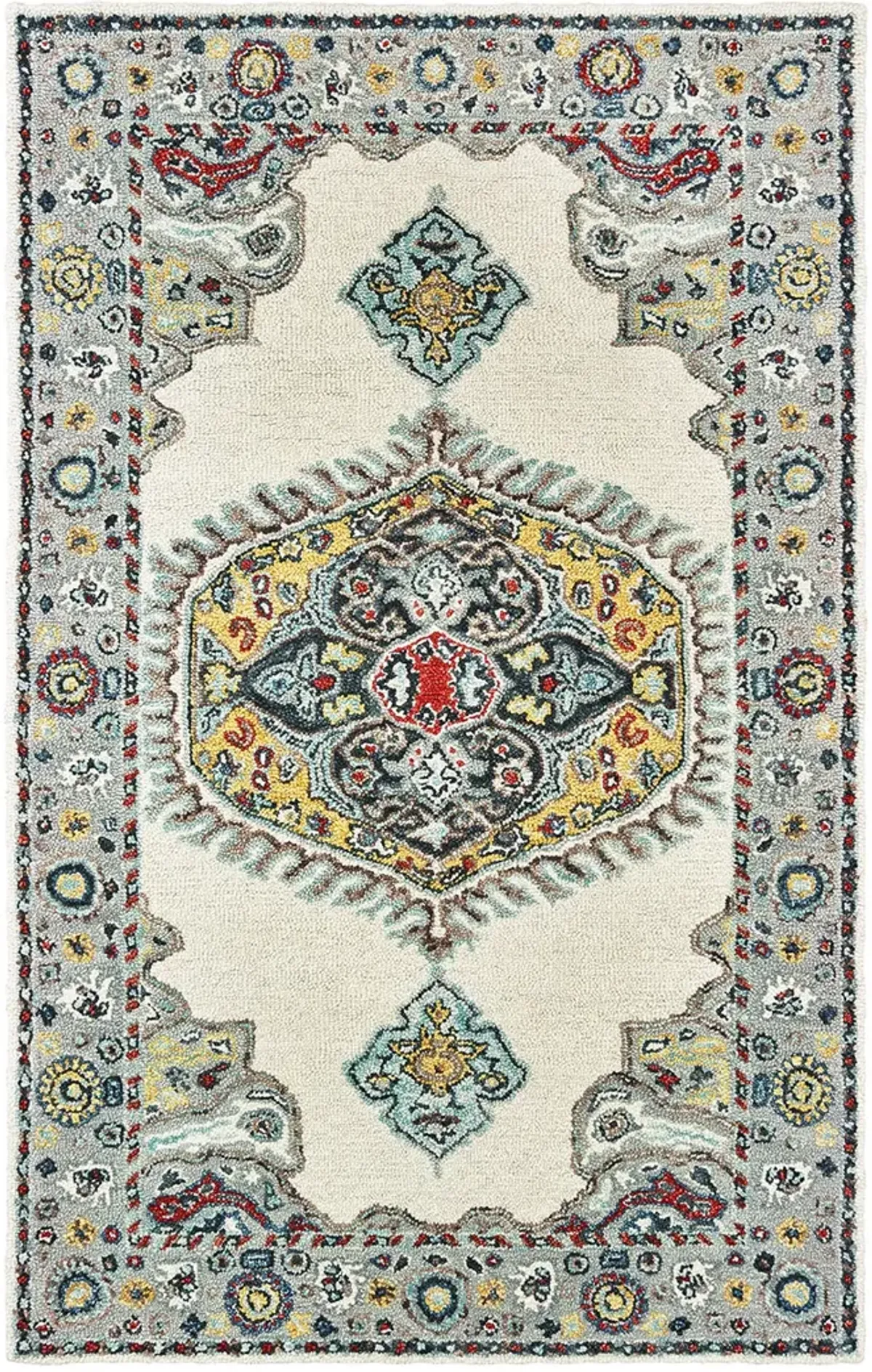 Zahra 3'6" x 5'6" Ivory Rug