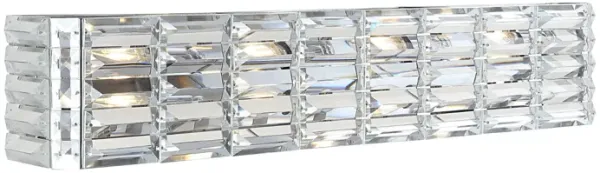 Evelyn Crystal Rectangle Ironcrystal Glam Modern LED Vanity Light