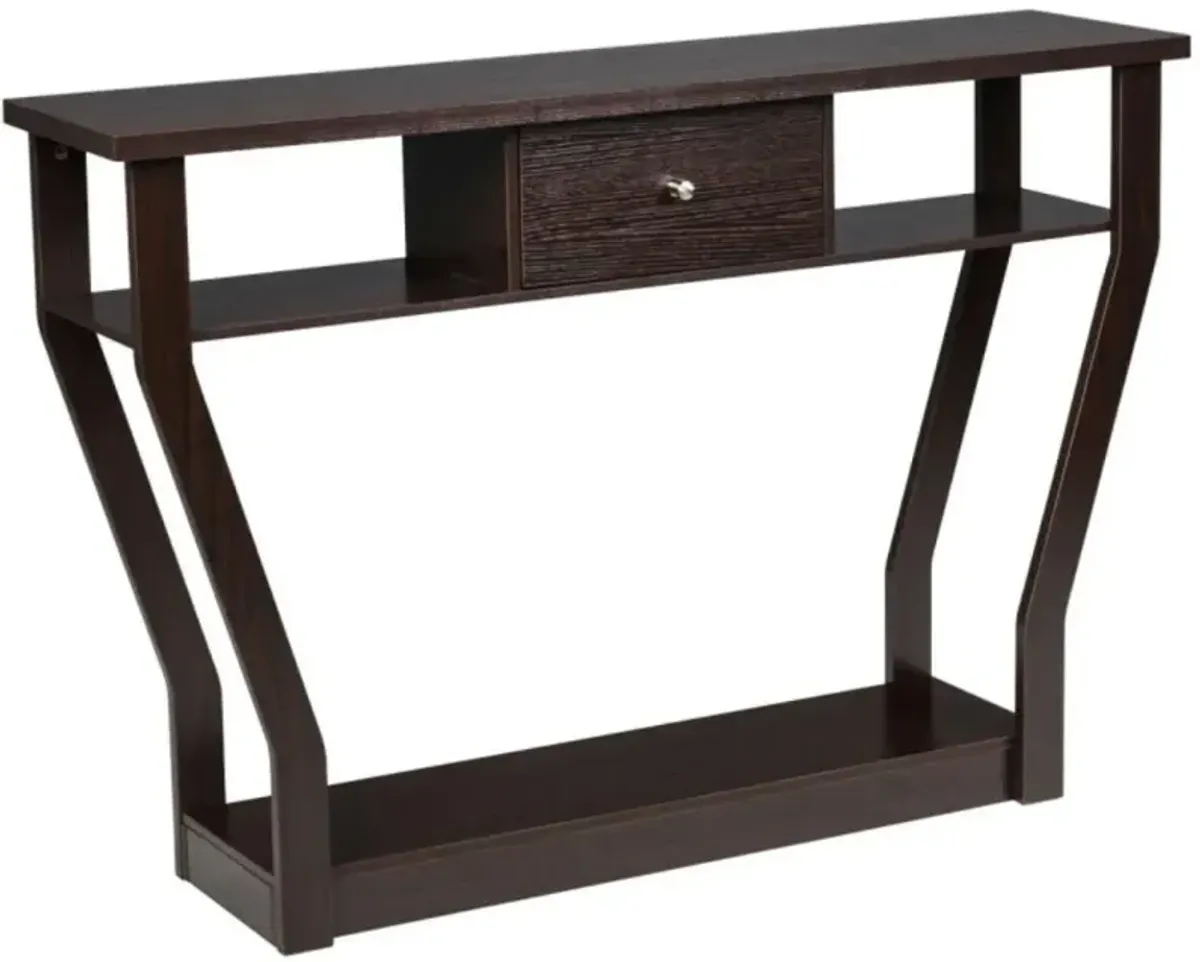 Hivvago Console Hall Table with Storage Drawer and Shelf