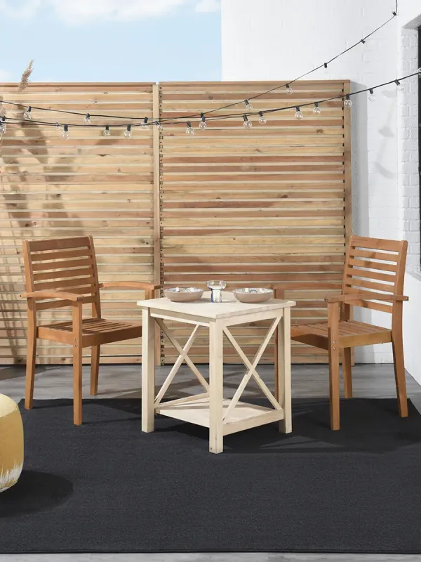 Nourison Essentials NRE01 Black 5' x Square Rug