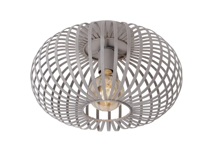 15.5" Gray Traditional Industrial Ceiling Light Fixture