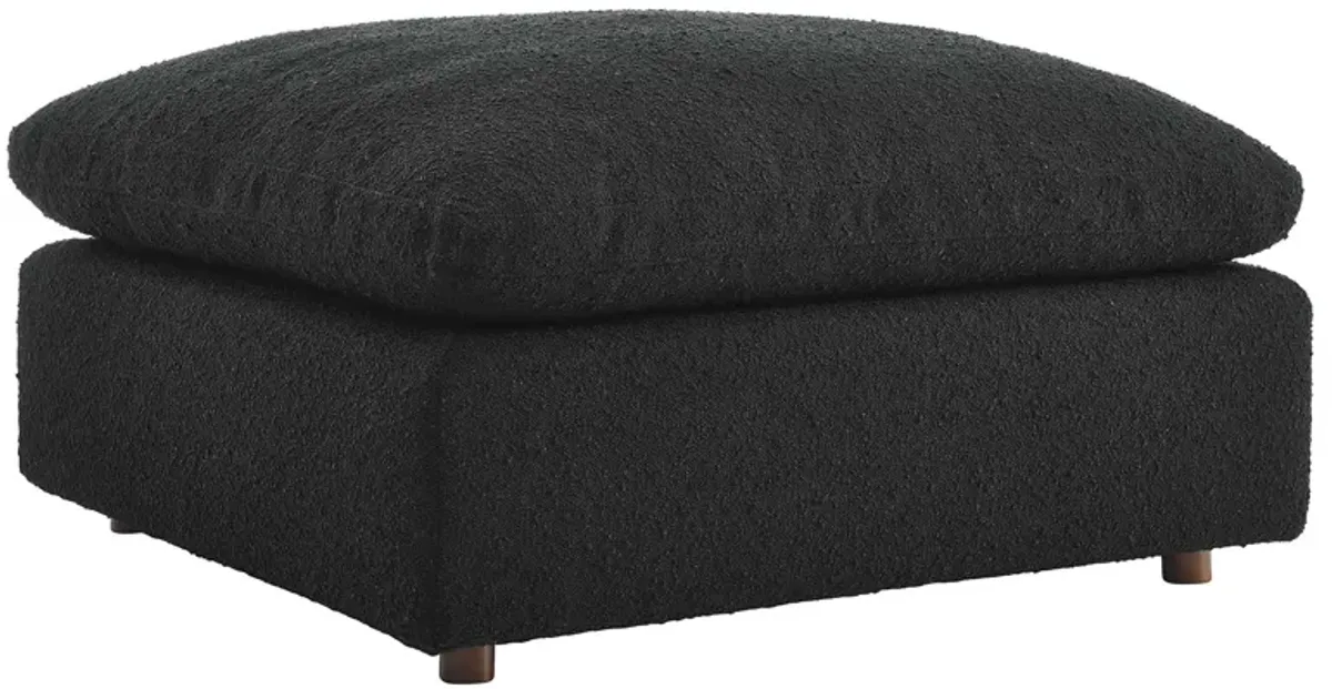 Commix Down Filled Overstuffed Boucle Fabric Ottoman