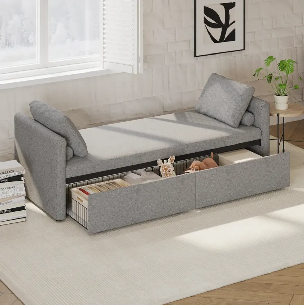 Merax Modern Upholstered Chaise Lounge Chair