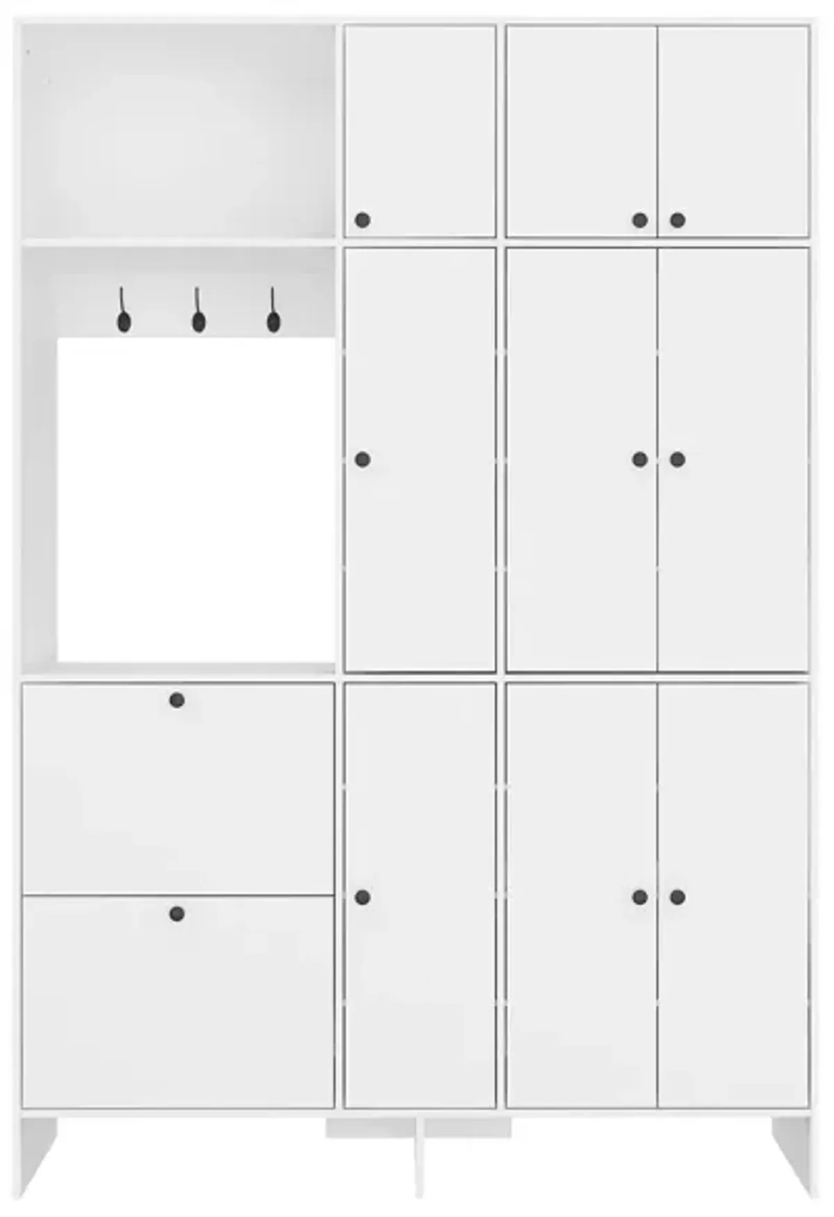 FUFU&GAGA Large Wardrobe Armoires Close with Adjustable Shelves and 3 Hooks, with Shoe Storage