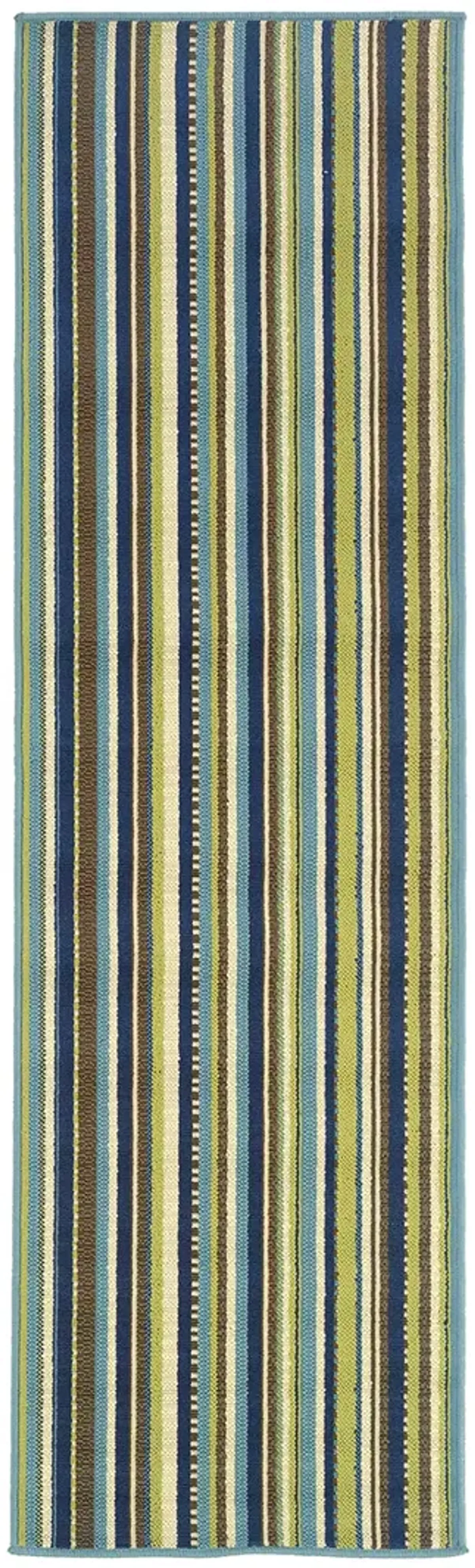 Caspian 2'3" x 7'6" Blue Rug