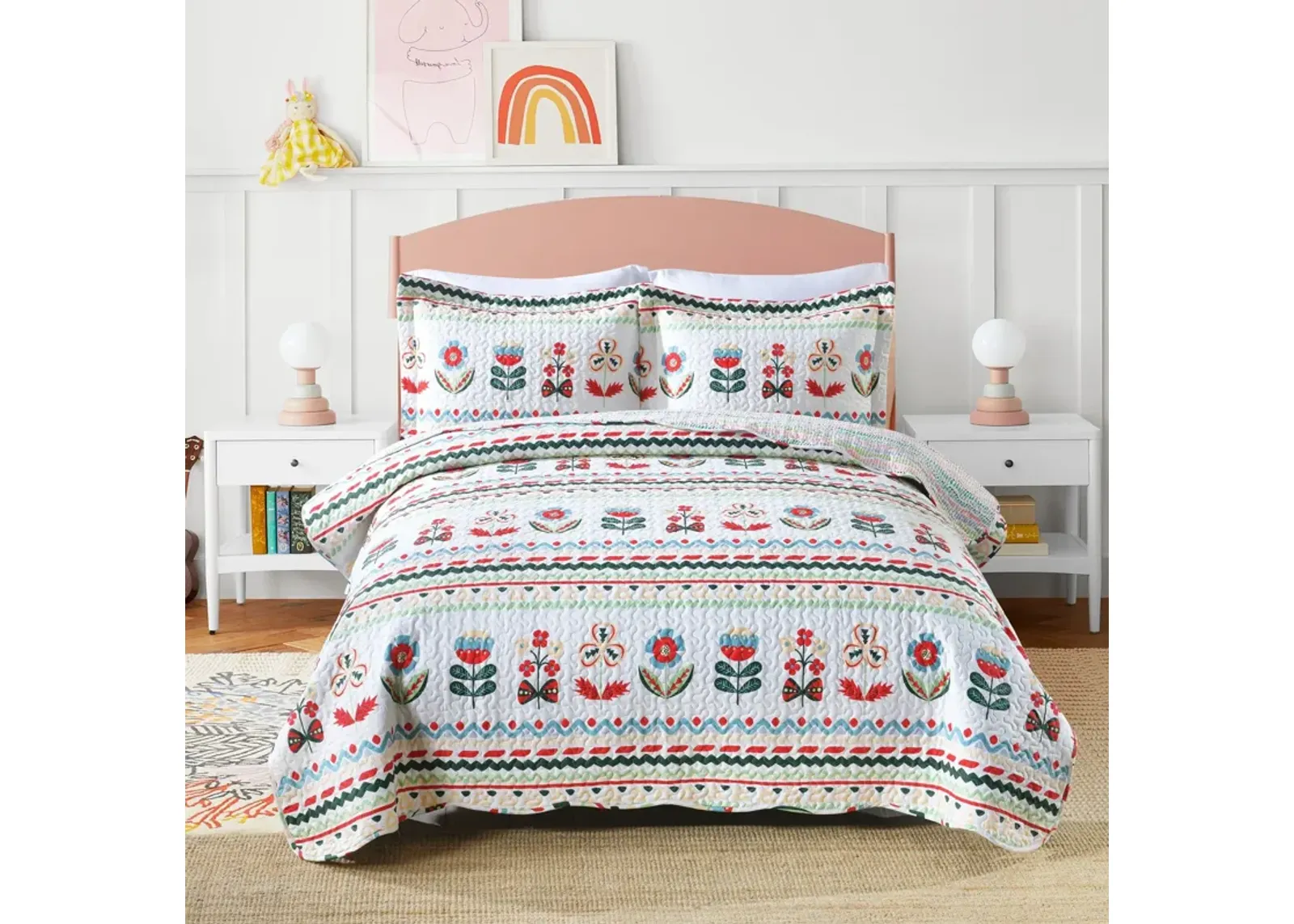 MarCielo Kids Cotton Quilt Bedspread Set Lita.