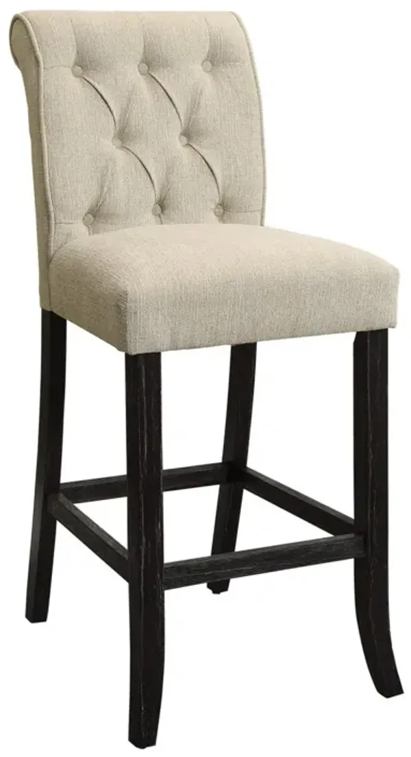 Streamdale Rustic-style Dining Chairs, Set of 2, Beige Chenille