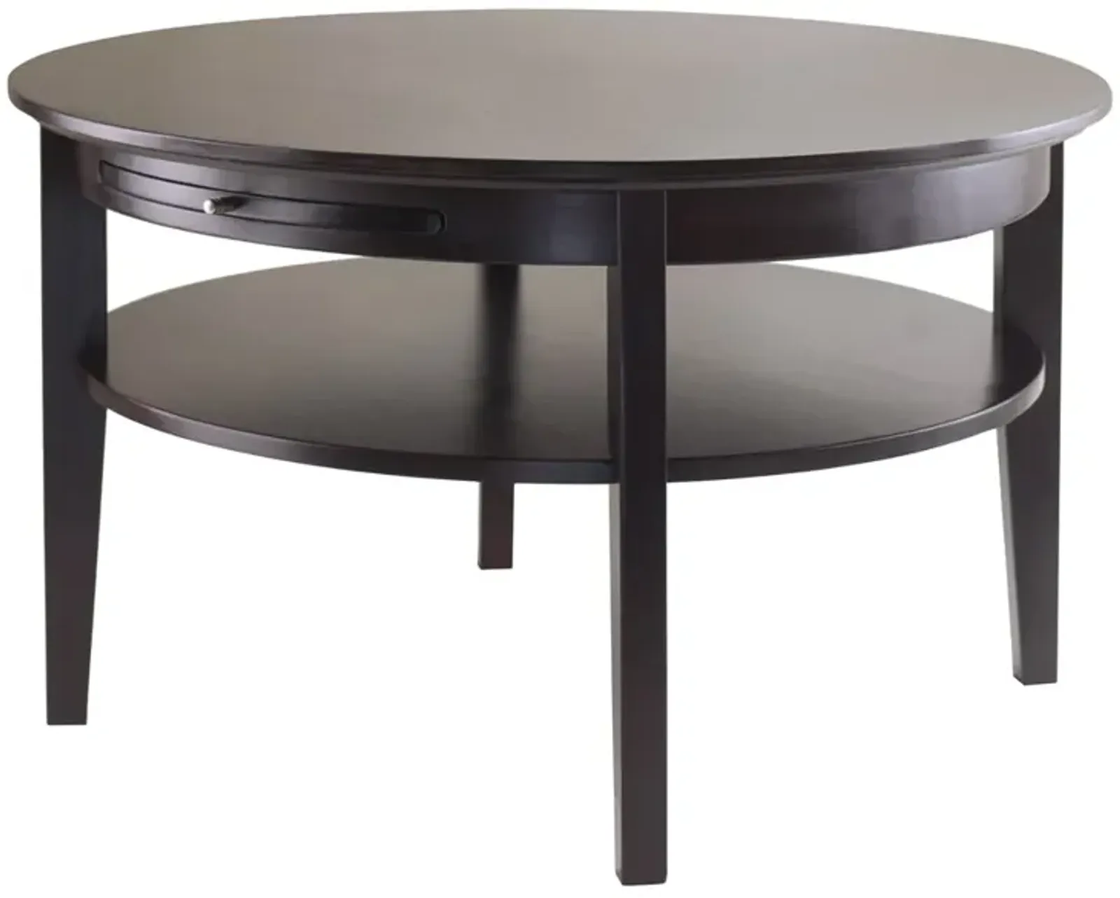 Amelia Round Coffee Table with Pull out Tray