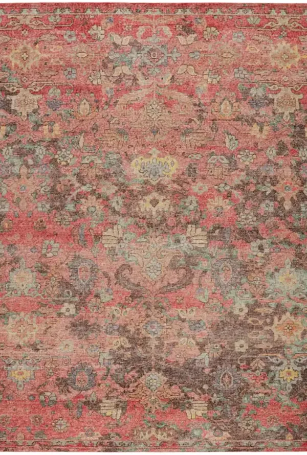 Eden Fabian Red 3' x 10' Runner Rug