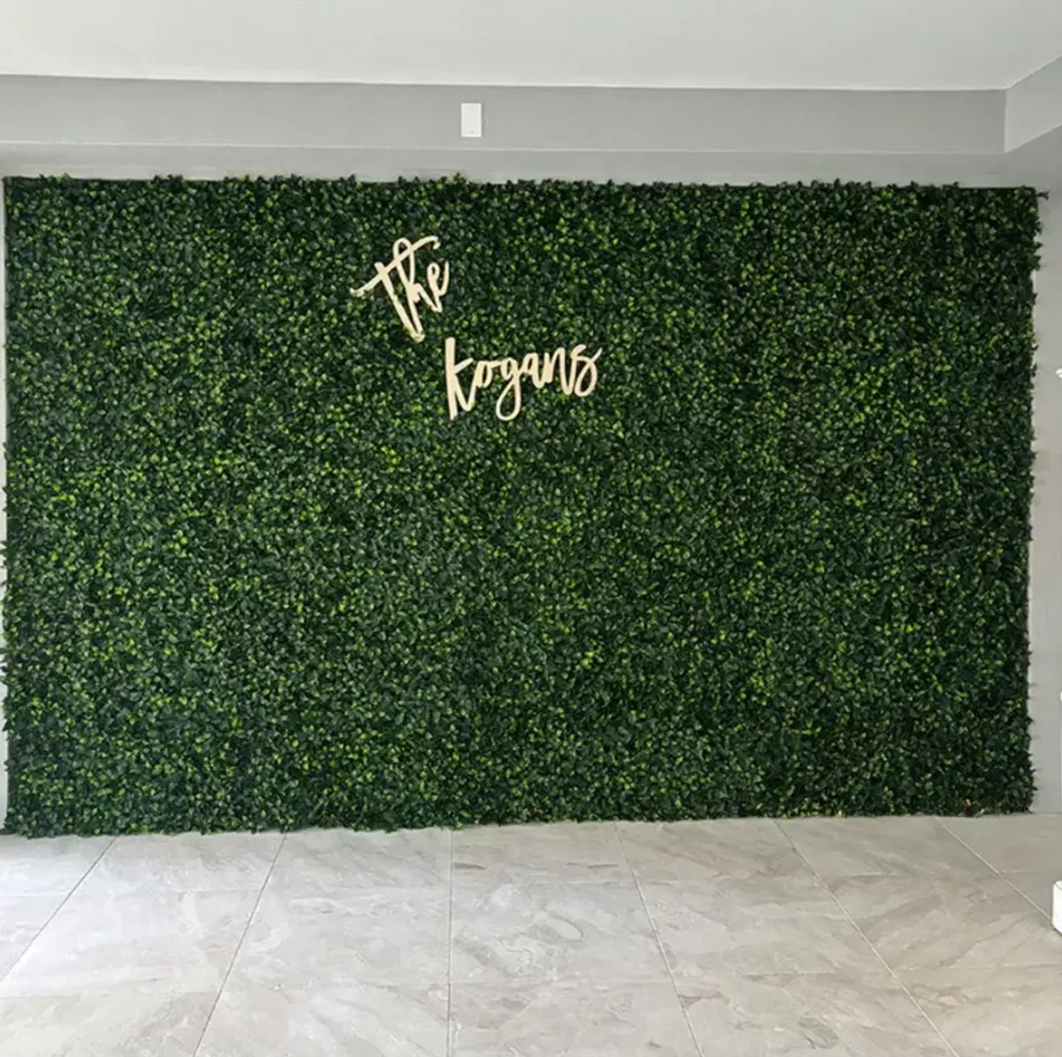 Jasmine Artificial Green Wall 40" x 40" 11SQFT Commercial Grade UV Resistant