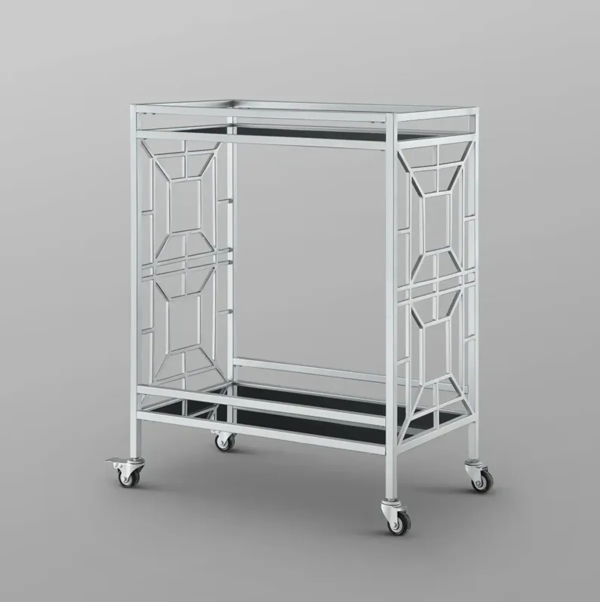 Inspired Home Jared Bar Cart Serving Tray