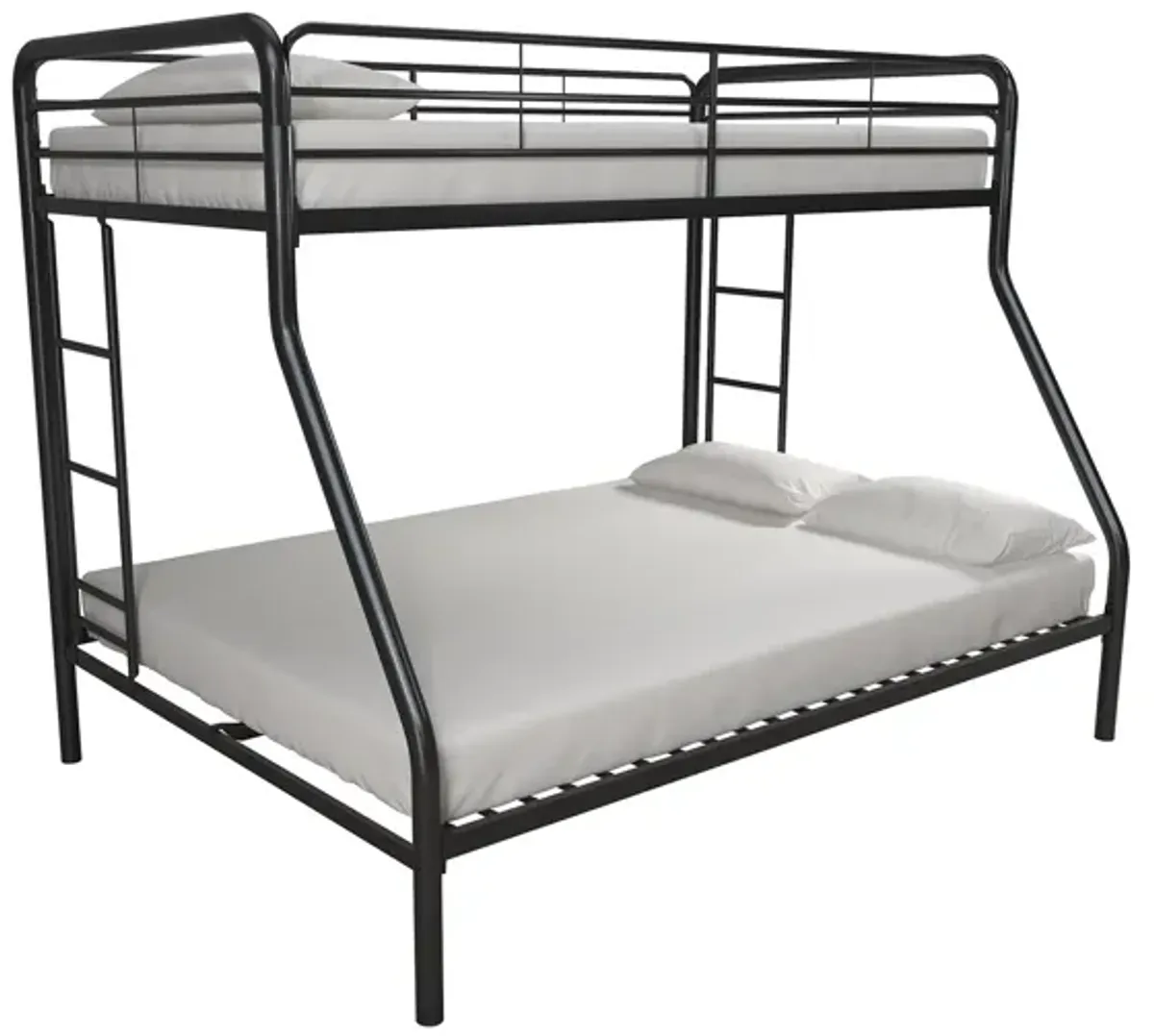 Atwater Living Cassia Twin over Full Metal Bunk Bed with Two Ladders and Safety Railings