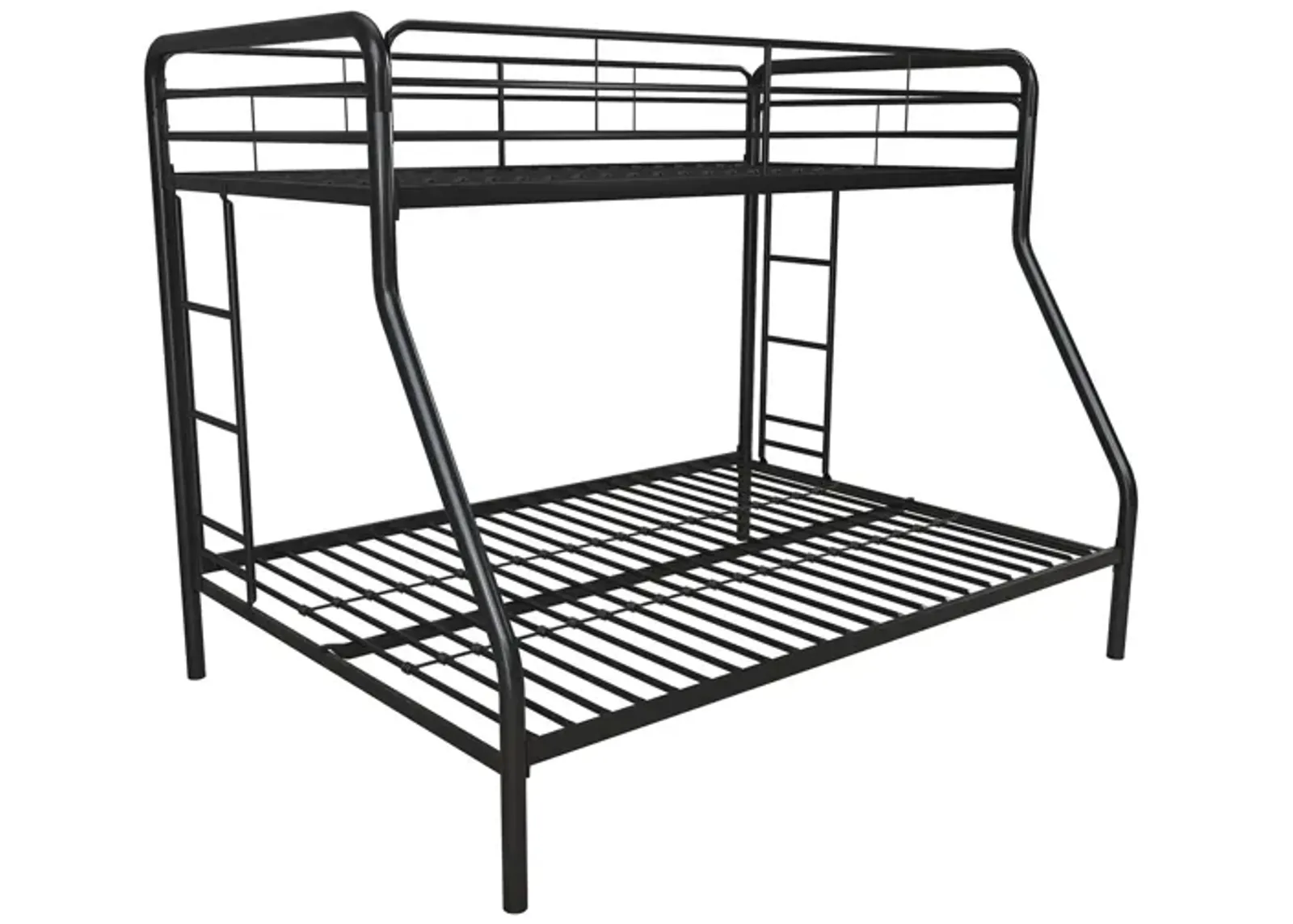 Atwater Living Cassia Twin over Full Metal Bunk Bed with Two Ladders and Safety Railings