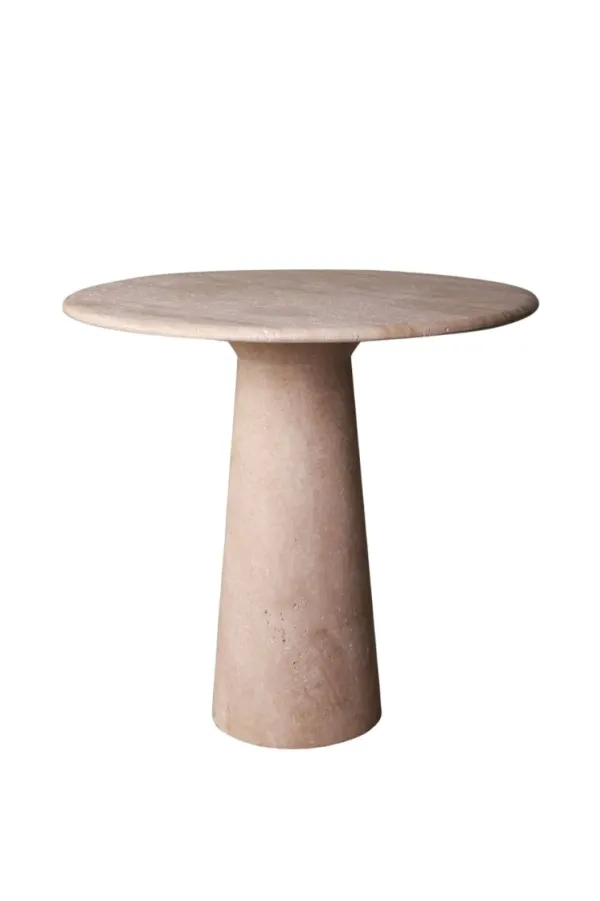 Le Cou Travertine Round Dining Table 43.3"