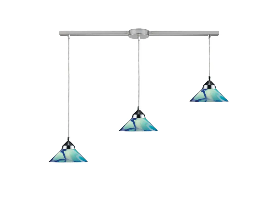 Refraction Mini 3 Light Linear Pendant