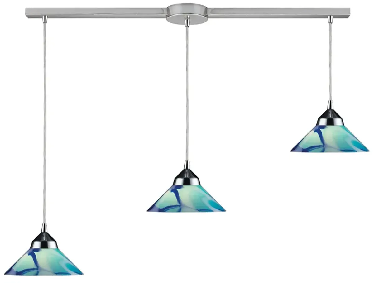 Refraction Mini 3 Light Linear Pendant