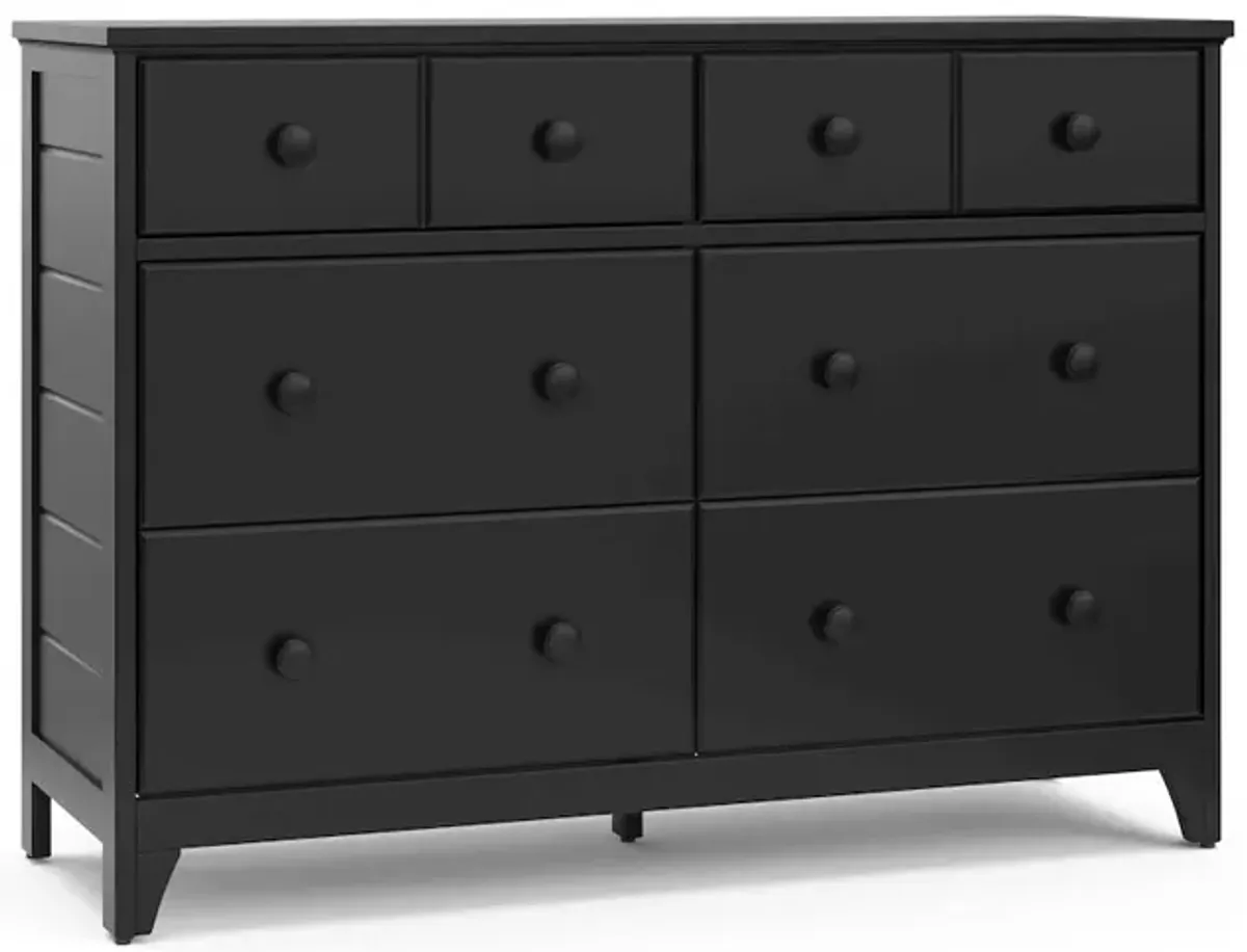 Storkcraft Moss 6 Drawer Double Dresser - Black