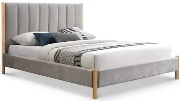 Meridian Furniture Kona Grey Polyester Fabric King Bed