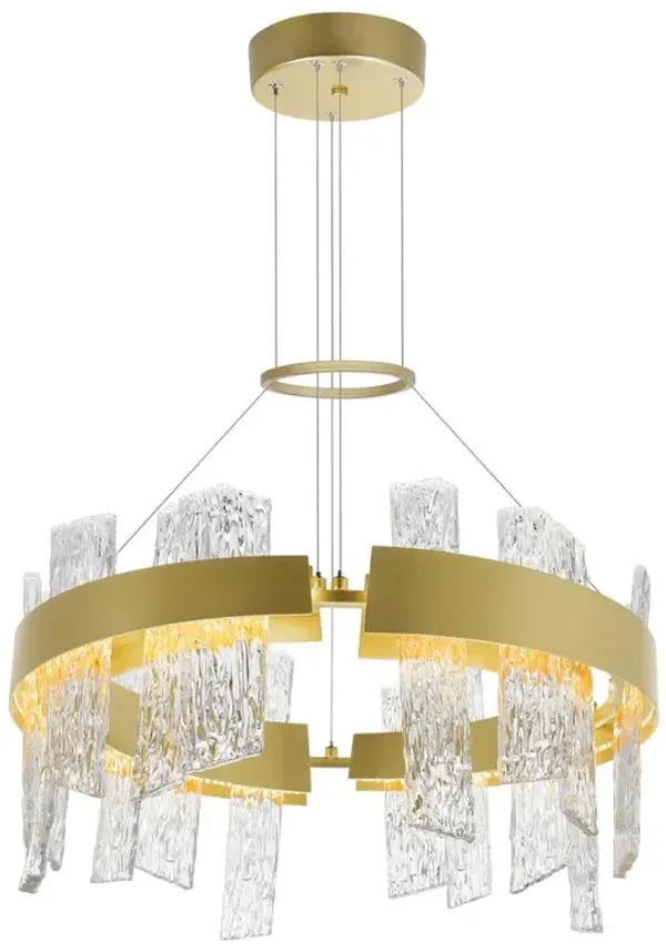 CWI Lighting Guadiana 24 in LED Satin Gold Chandelier