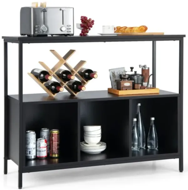 Hivvago Modern Kitchen Buffet Sideboard with 3 Compartments