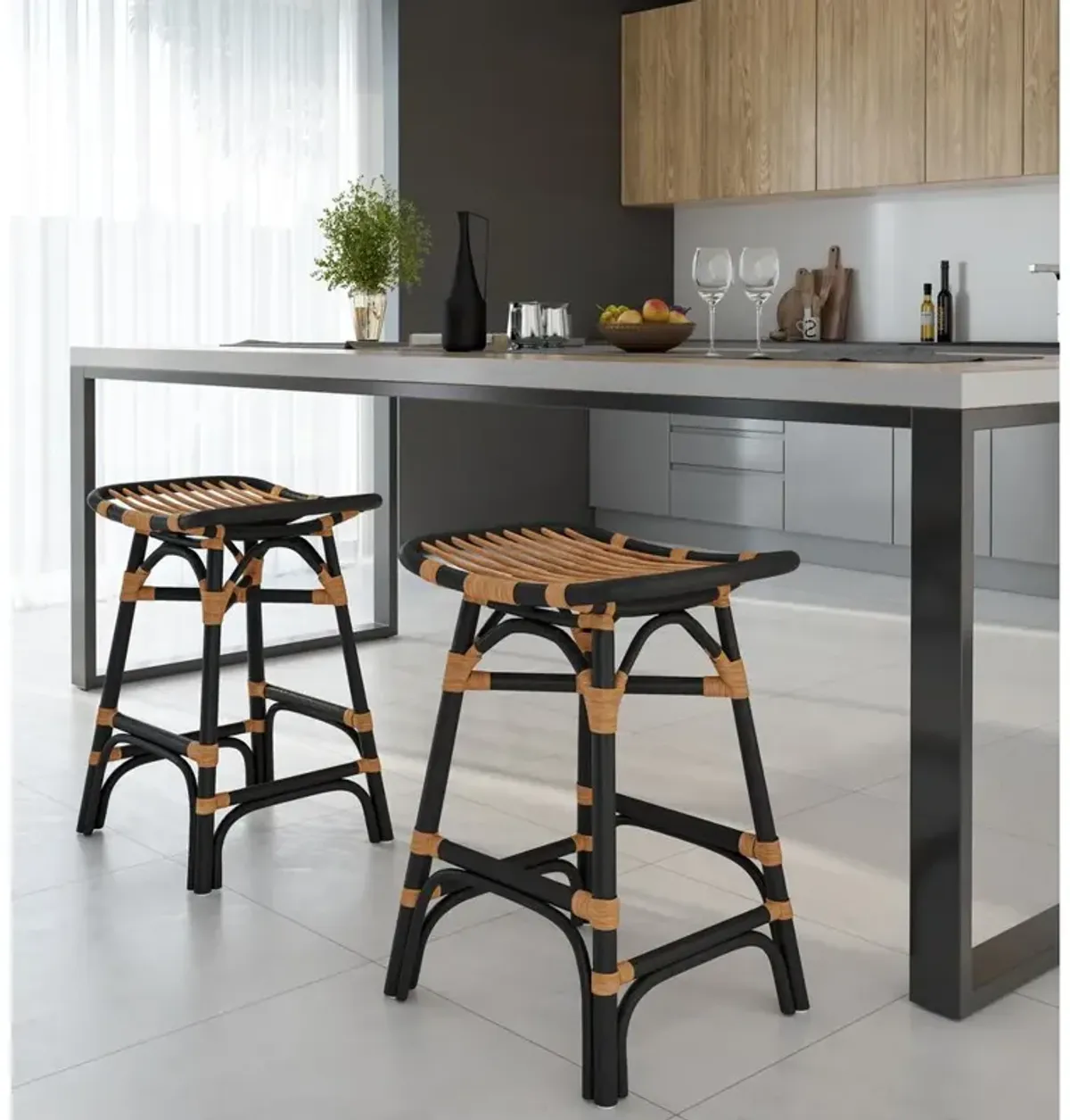 Damara Rattan Counter Stool