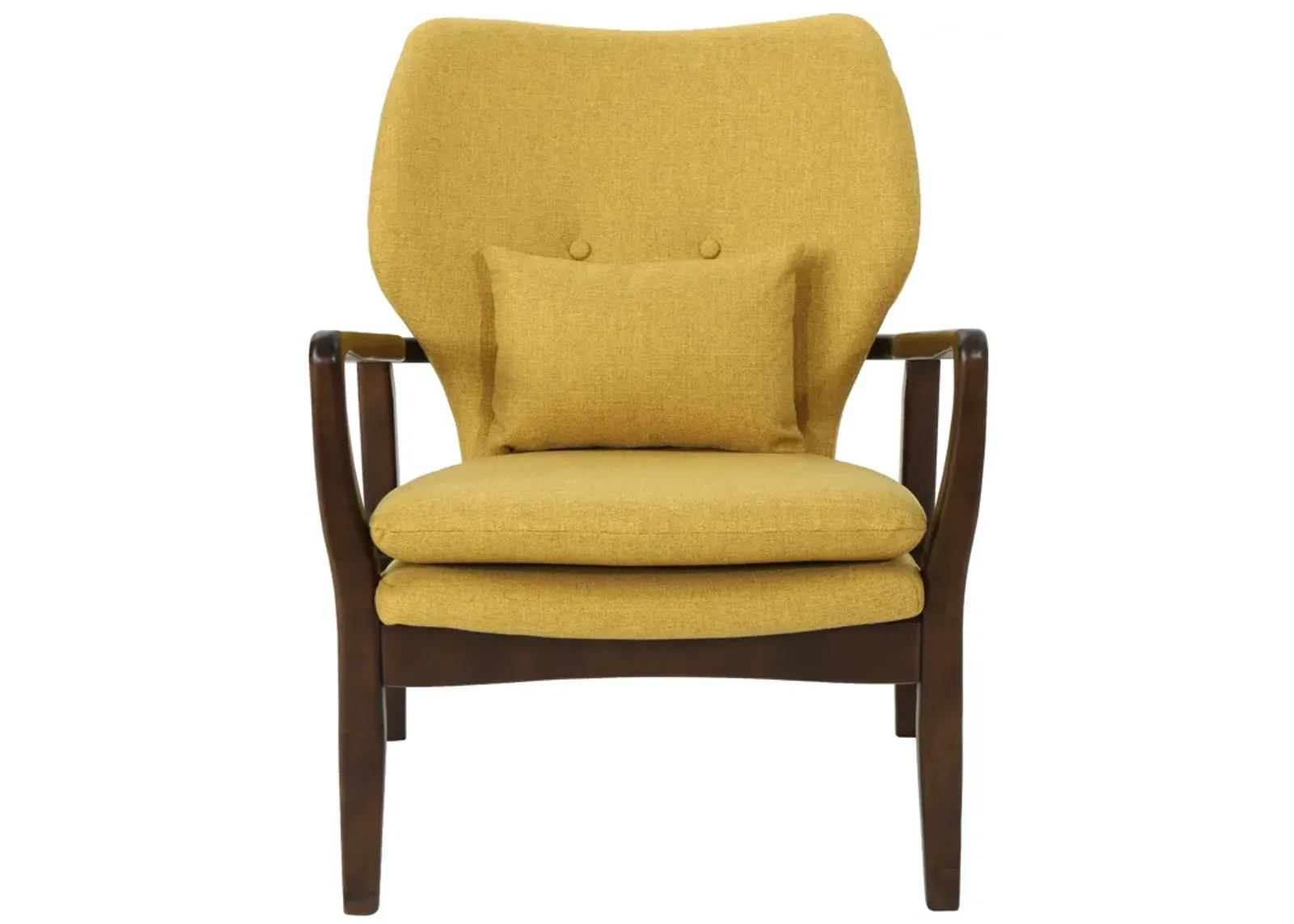 Merax Mid-Century Modern Accent Chair with a Pillow