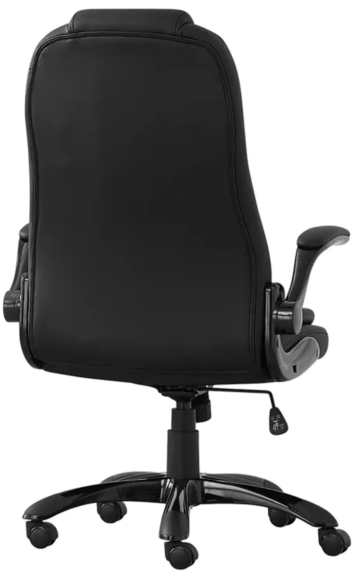 Monarch Specialties I 7277 Office Chair, Adjustable Height, Swivel, Ergonomic, Armrests, Computer Desk, Work, Metal, Pu Leather Look, Black, Contemporary, Modern