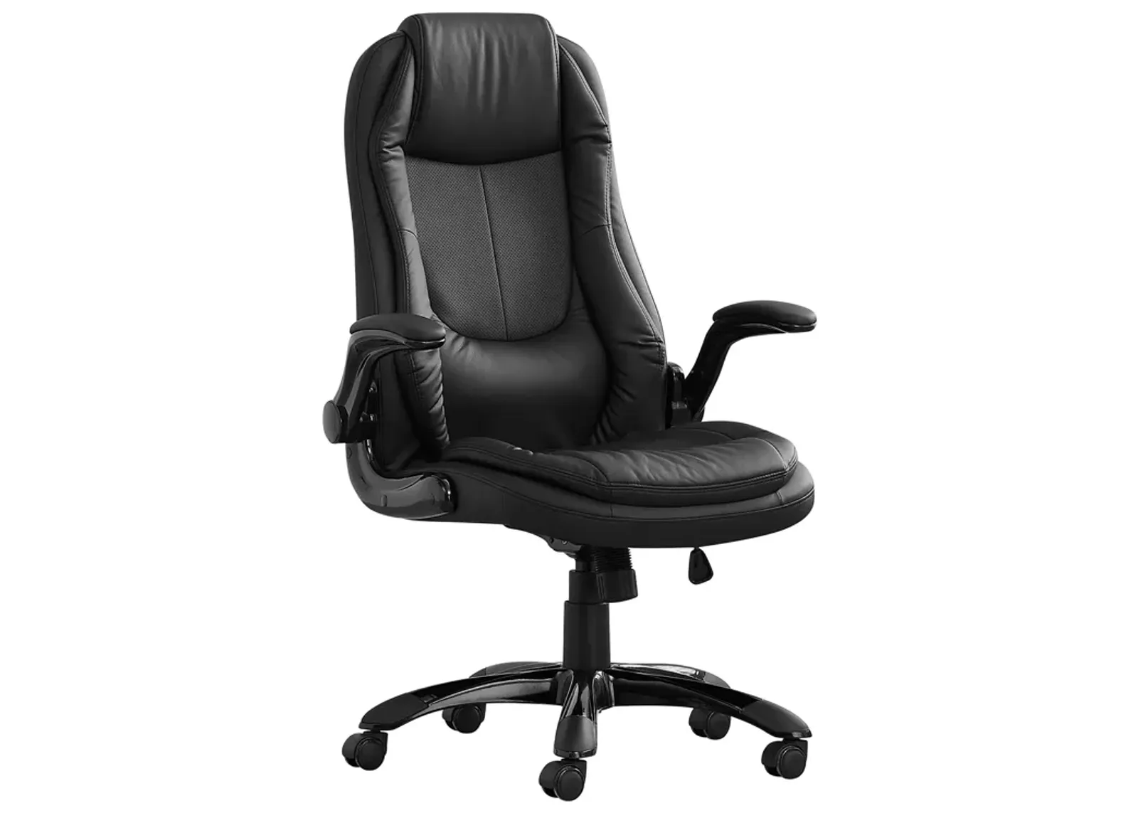 Monarch Specialties I 7277 Office Chair, Adjustable Height, Swivel, Ergonomic, Armrests, Computer Desk, Work, Metal, Pu Leather Look, Black, Contemporary, Modern