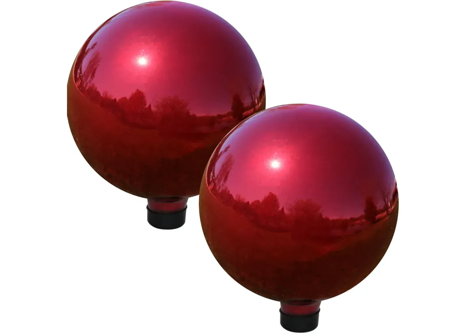 Sunnydaze Set of 2 10" Mirrored Stainless Steel Gazing Globe