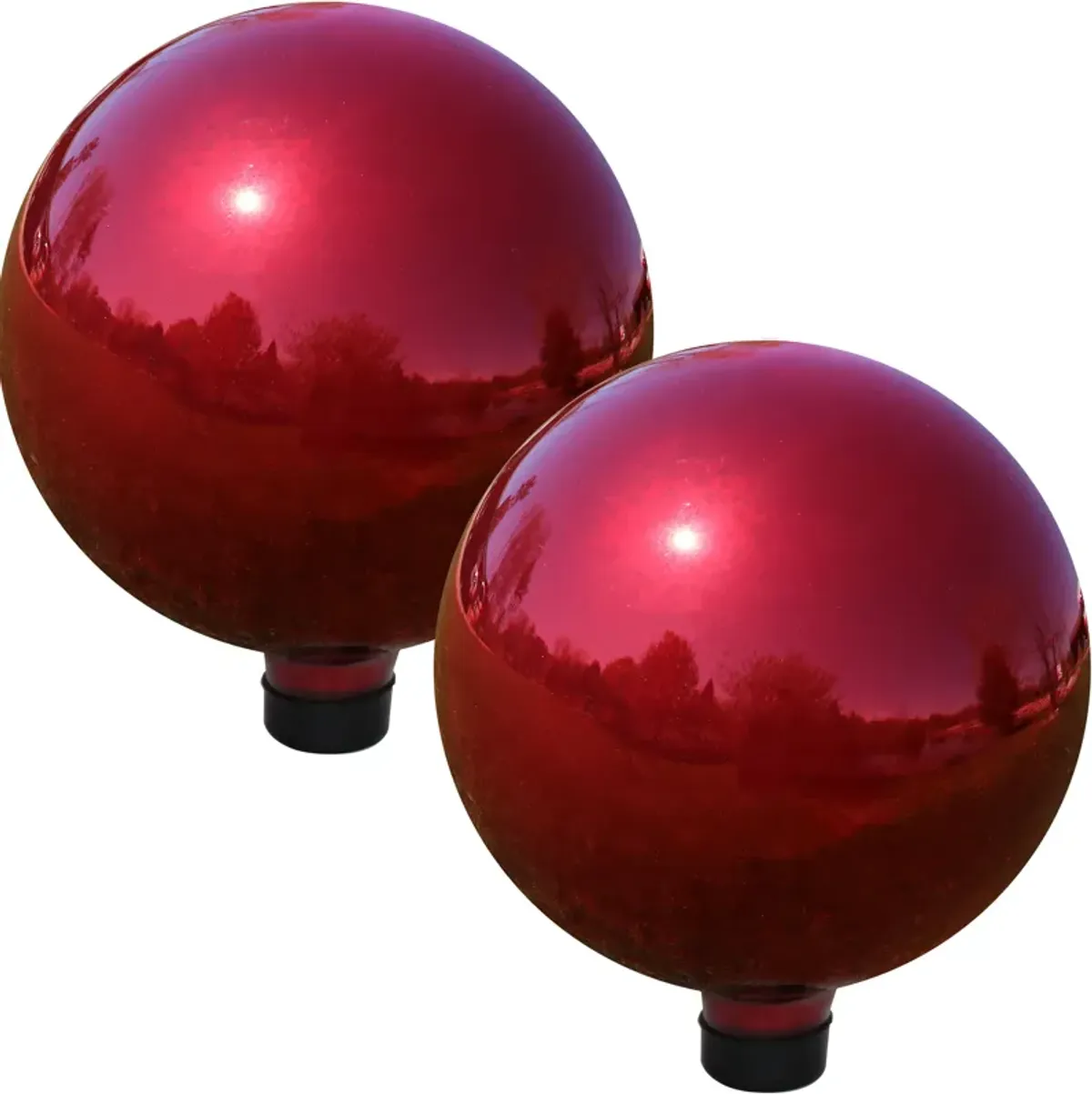 Sunnydaze Set of 2 10" Mirrored Stainless Steel Gazing Globe