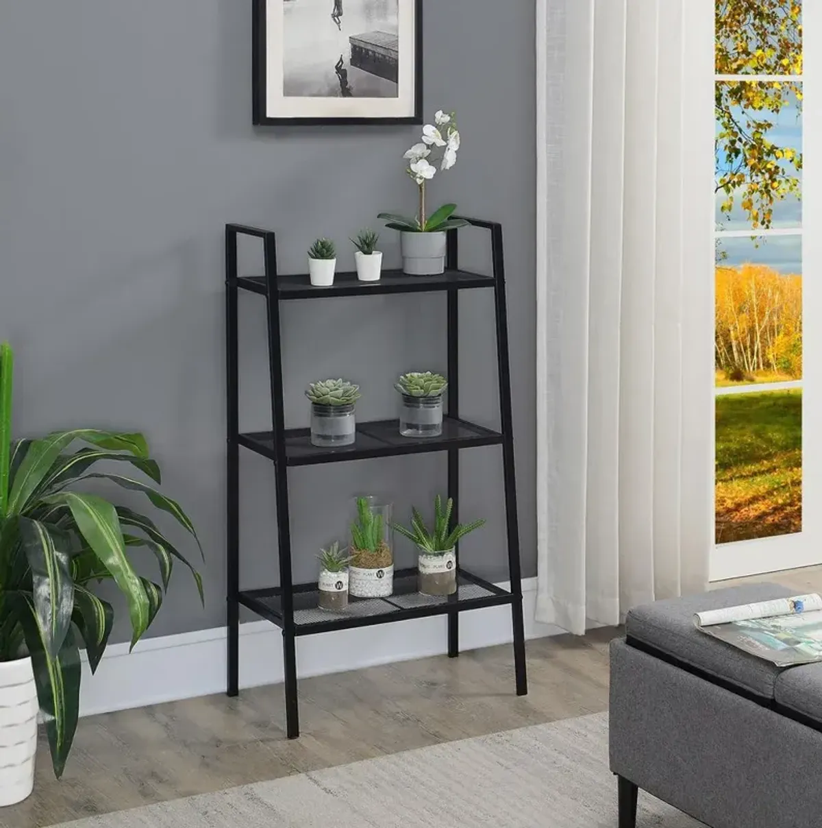 Convenience Concepts Designs2Go 3 Tier Metal Plant Stand Black