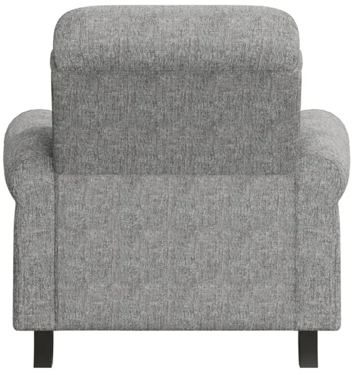 ProLounger Bustle-Back Pushback Recliner with Nailheads in Grey Chenille