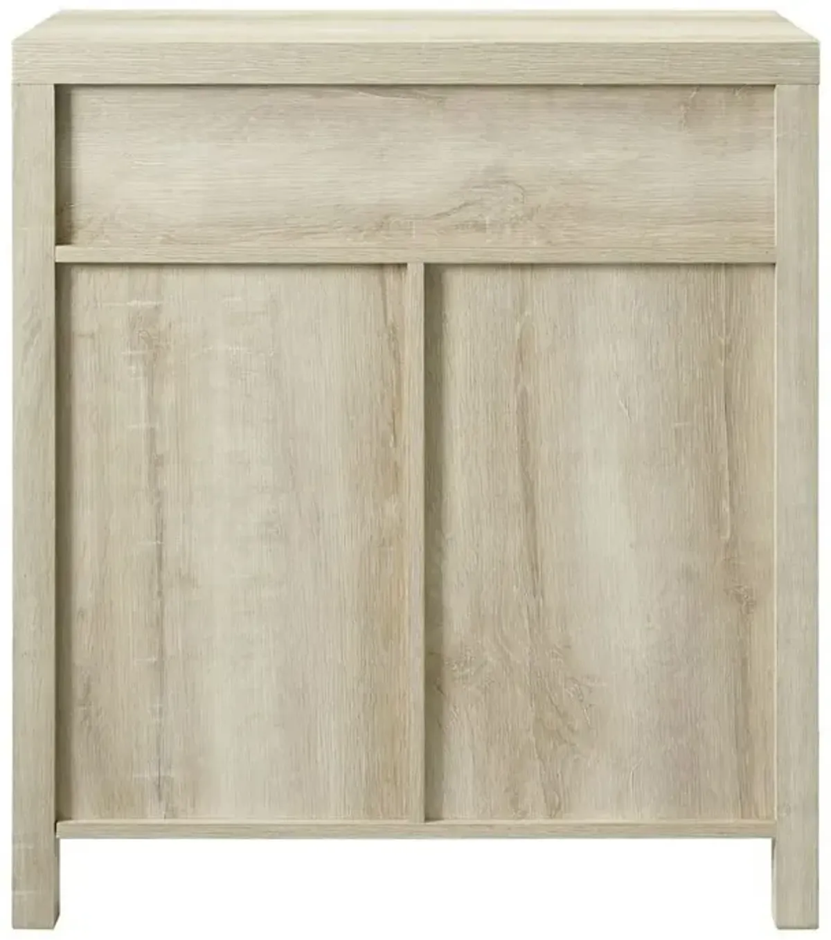 Hivvago Rustic Farmhouse Barn Door Accent Storage Cabinet White Oak