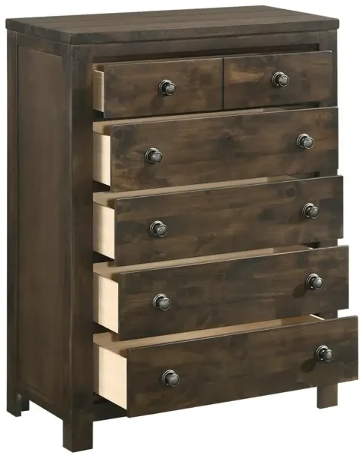 New Classic Furniture Furniture Blue Ridge Solid Wood Bedroom Chest in Rustic Gray