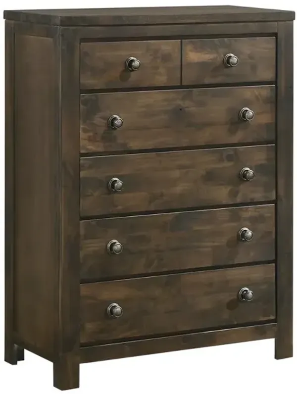 New Classic Furniture Furniture Blue Ridge Solid Wood Bedroom Chest in Rustic Gray