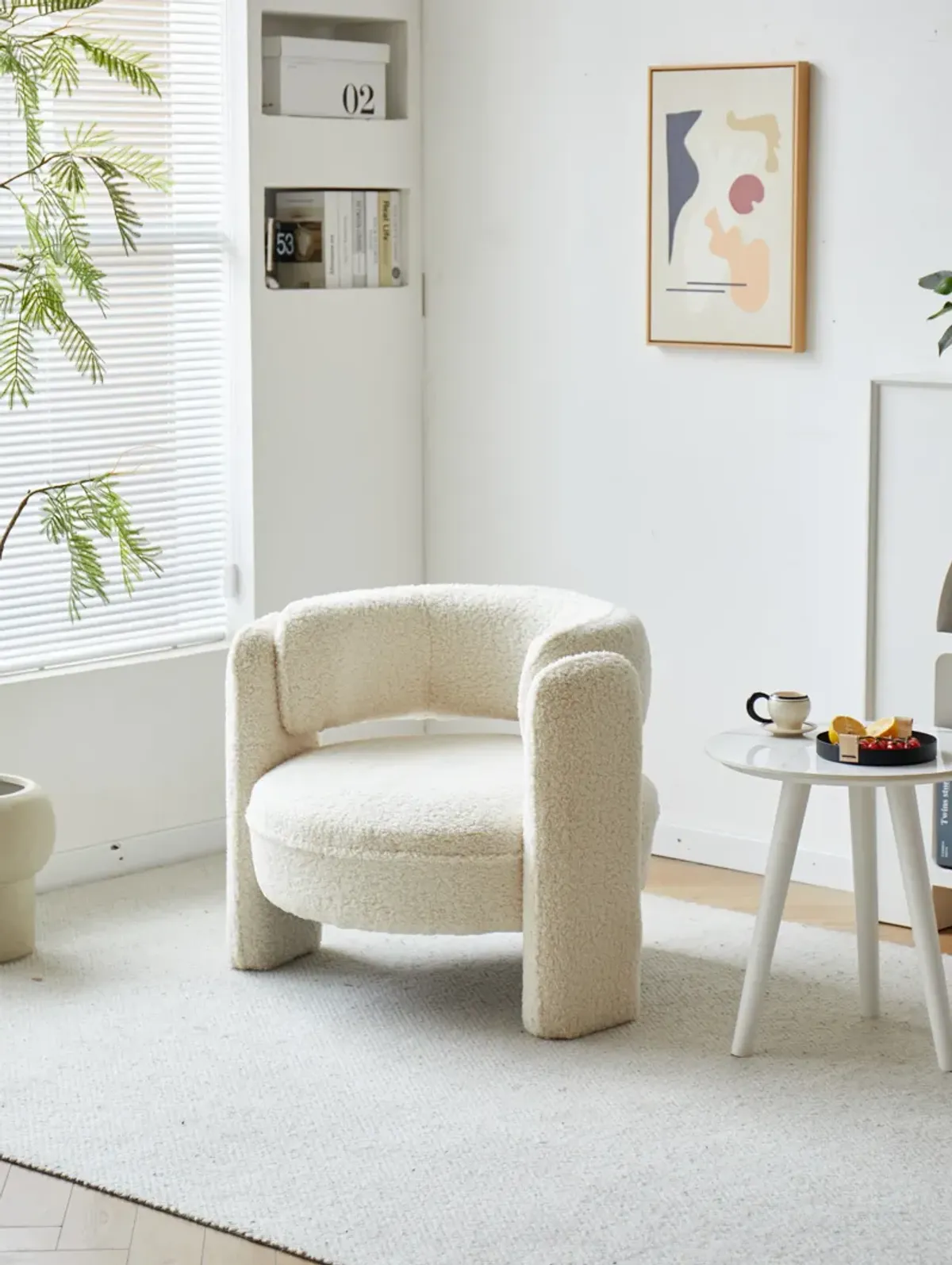 BANGUI Beige Corduroy Chair