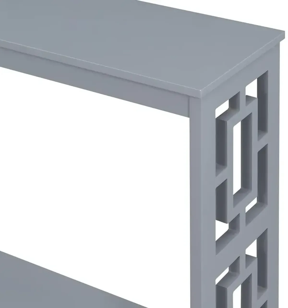 Convenience Concepts Town Square Console Table with Shelf, Gray