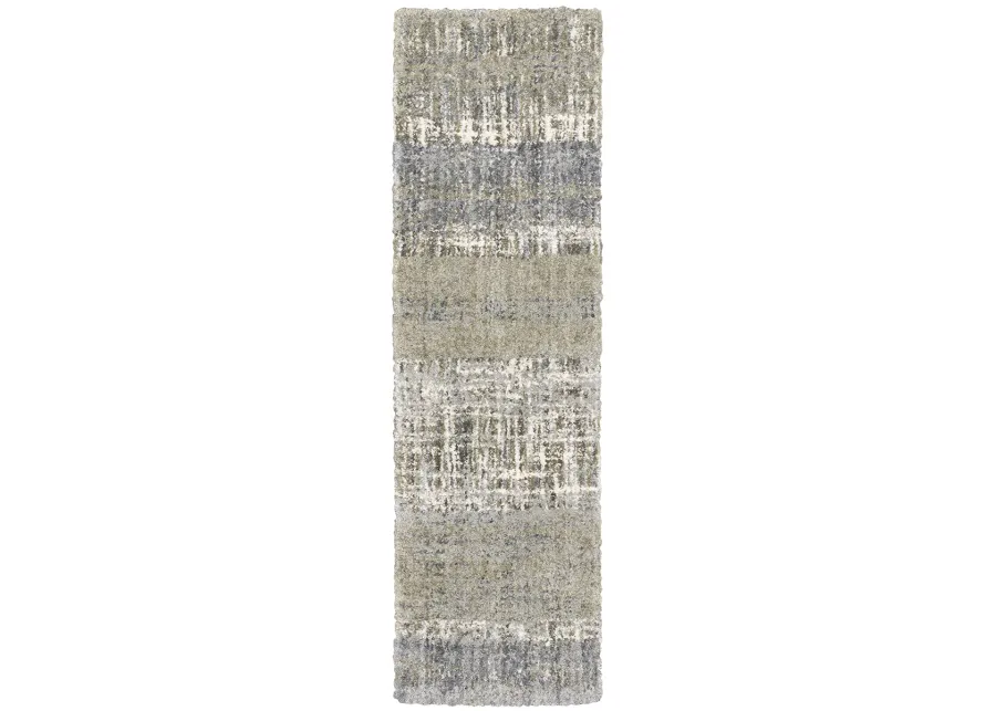 Aspen 2'3" x 7'6" Grey Rug