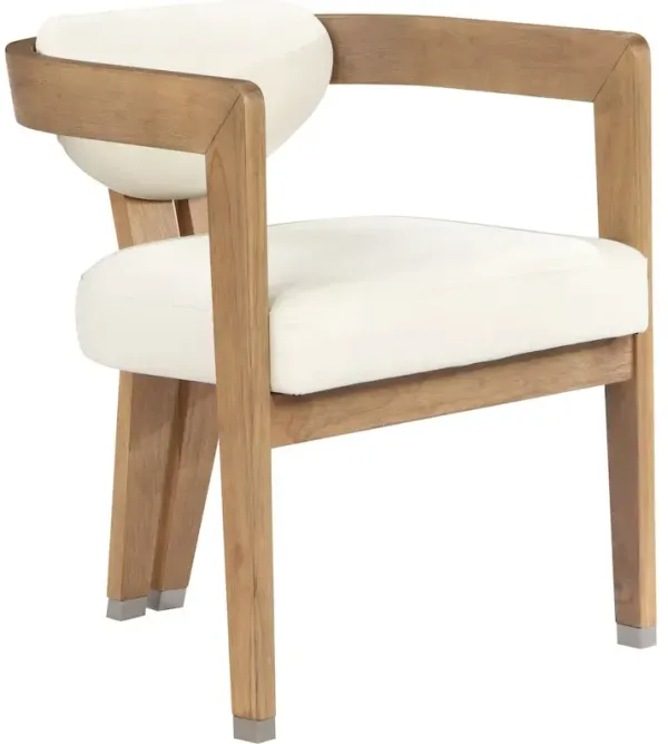 Meridian Furniture Carlyle Cream Vegan Leather Dining Chair