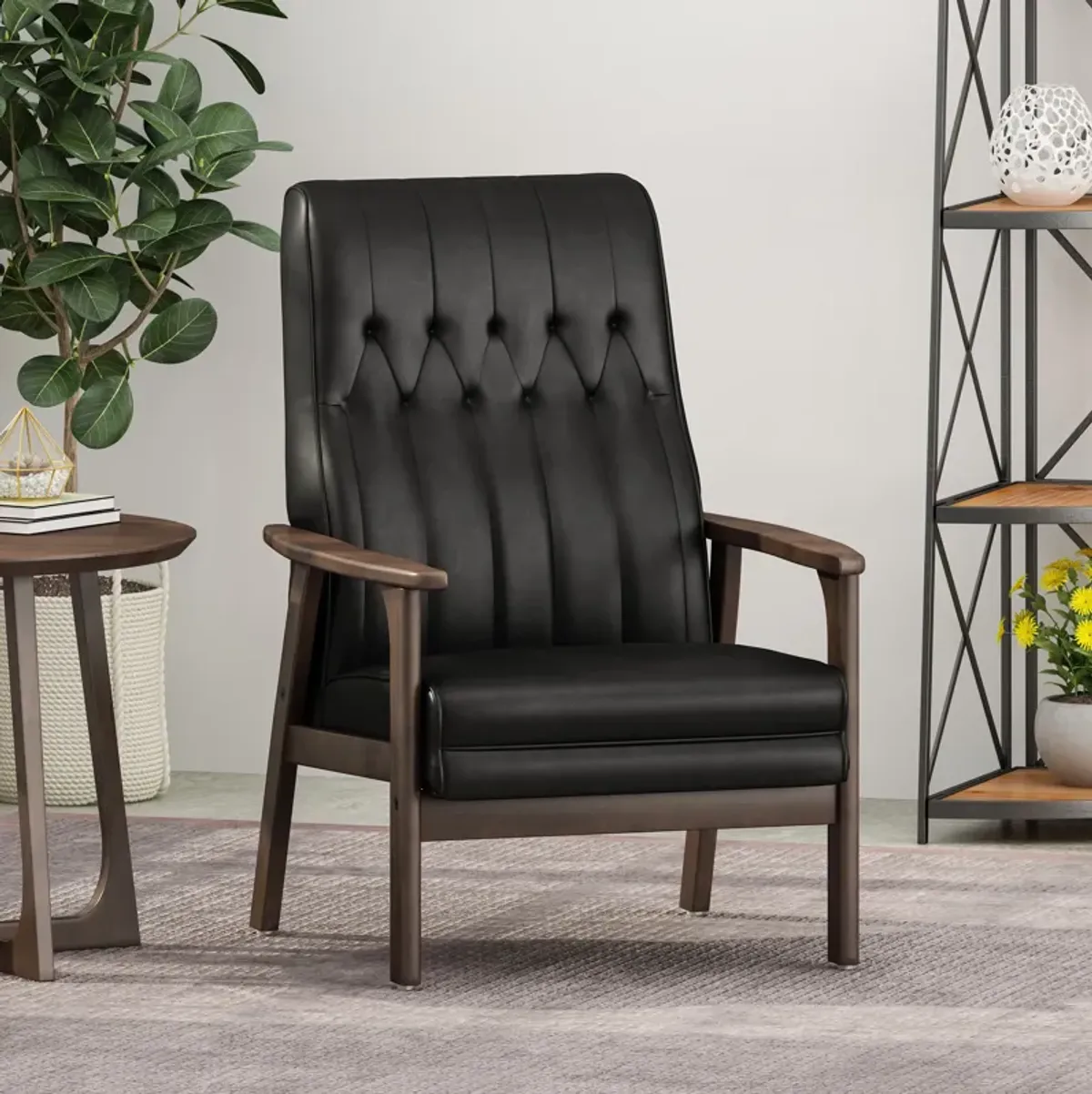 Merax Mid Century Modern Upholstered Accent Chair