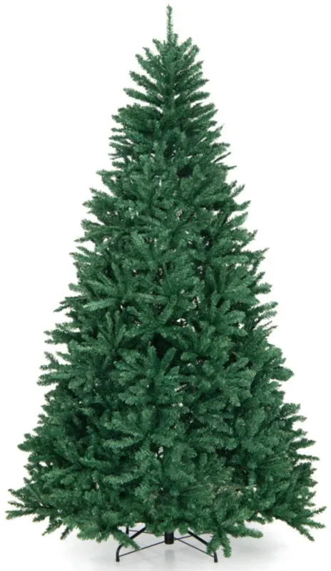 Hivvago 7.5 Feet Artificial Christmas Tree with Folding Metal Stand