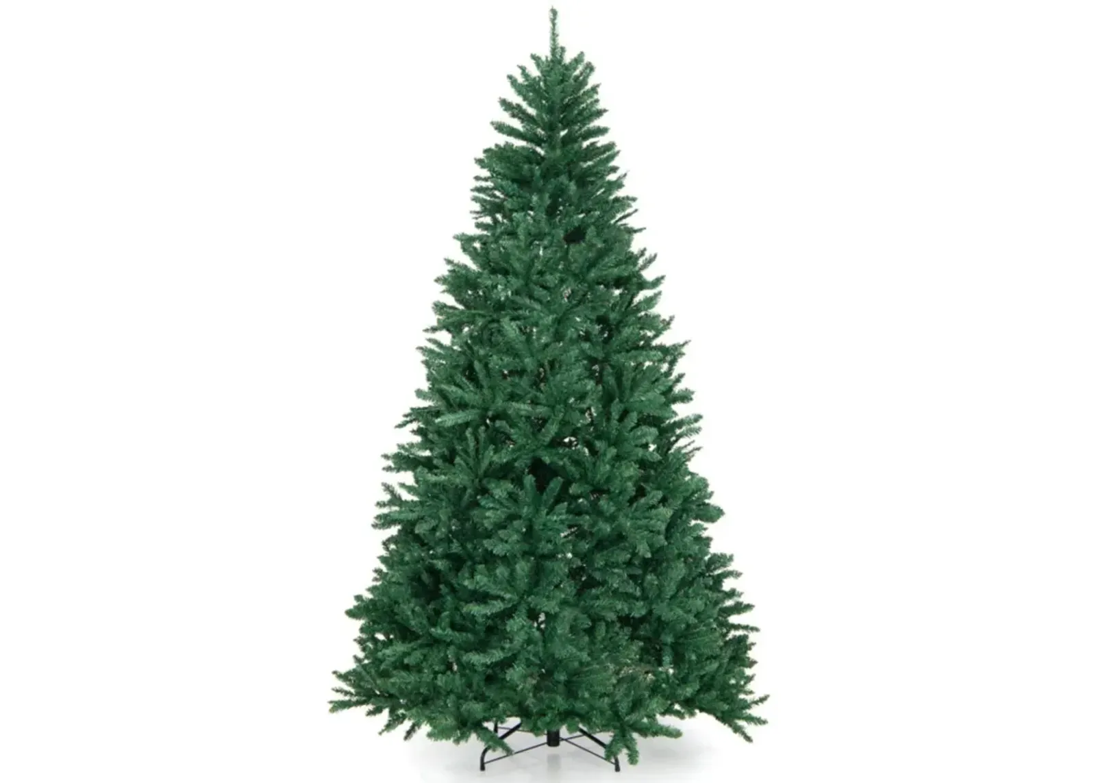 Hivvago 7.5 Feet Artificial Christmas Tree with Folding Metal Stand