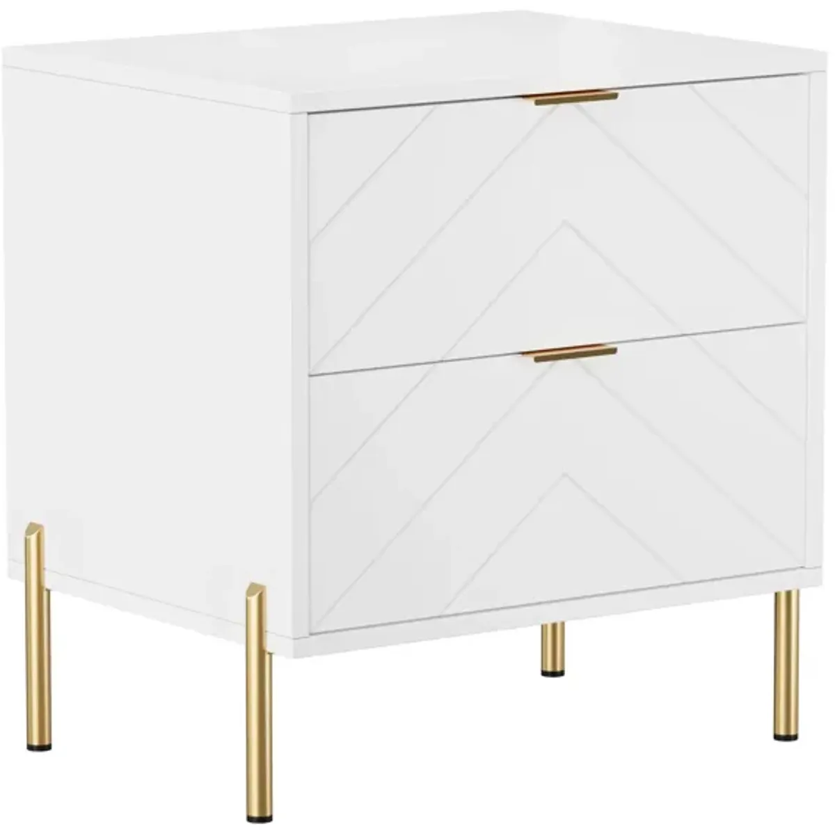 2-Drawer Nightstand With Elegant Design