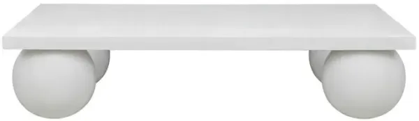 90210 Furniture Dani Rectangle Coffee Table Large In Ivory Concrete