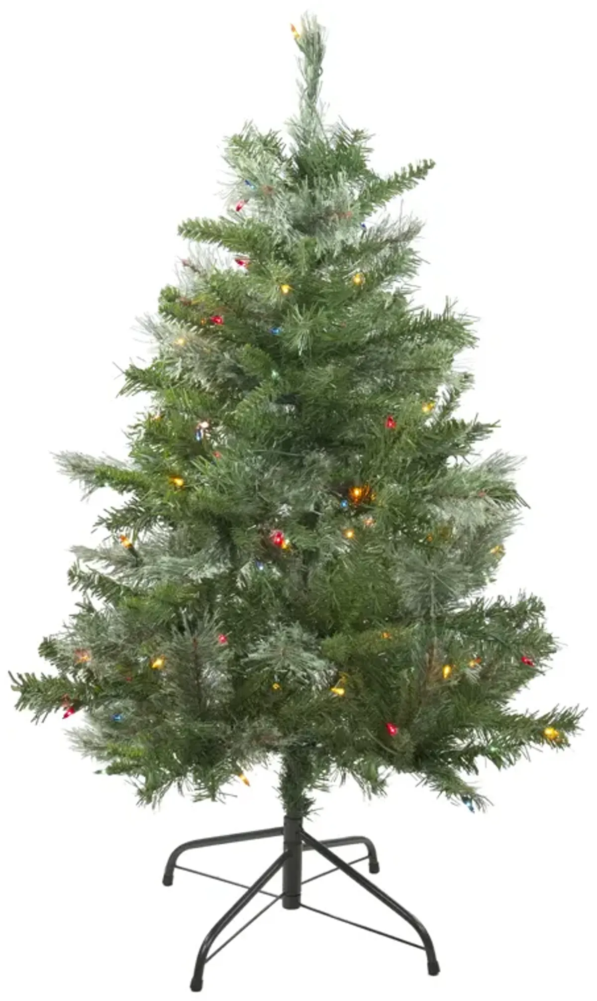 4' Pre-Lit Mixed Cashmere Pine Artificial Christmas Tree - Multi Lights
