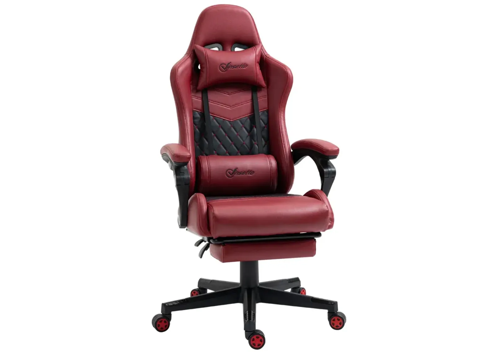 Red Gaming Throne: Reclining Chair with Lumbar Support and PU Leather