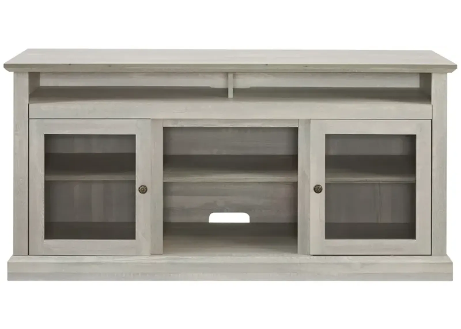 Modern 65" TV Media Stand, Stone Gray, 60"x15.75"x29"