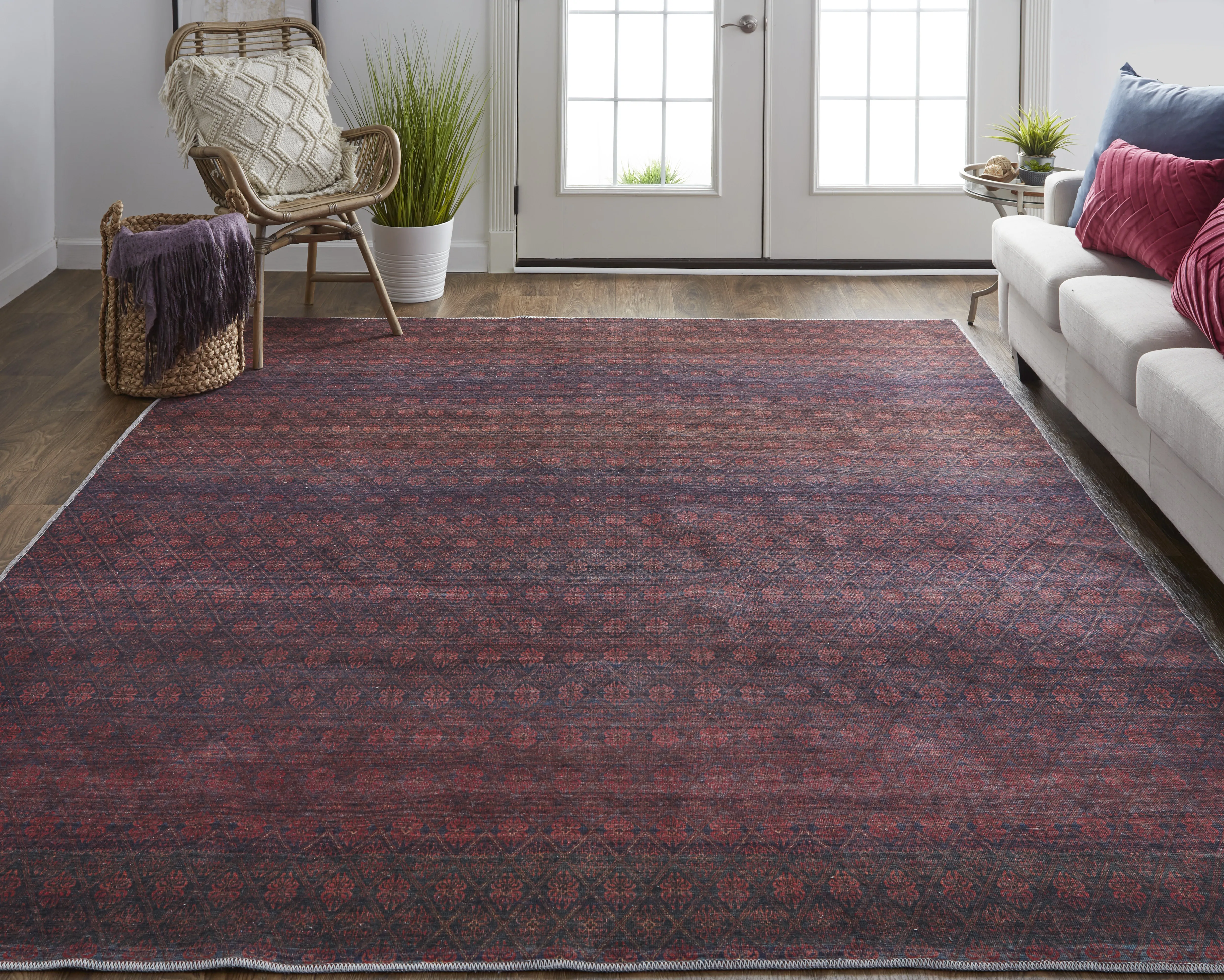 Voss 39HAF Red/Gray 2'7" x 8' Rug