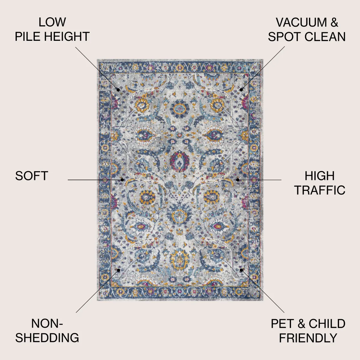 Izil Modern Persian Area Rug