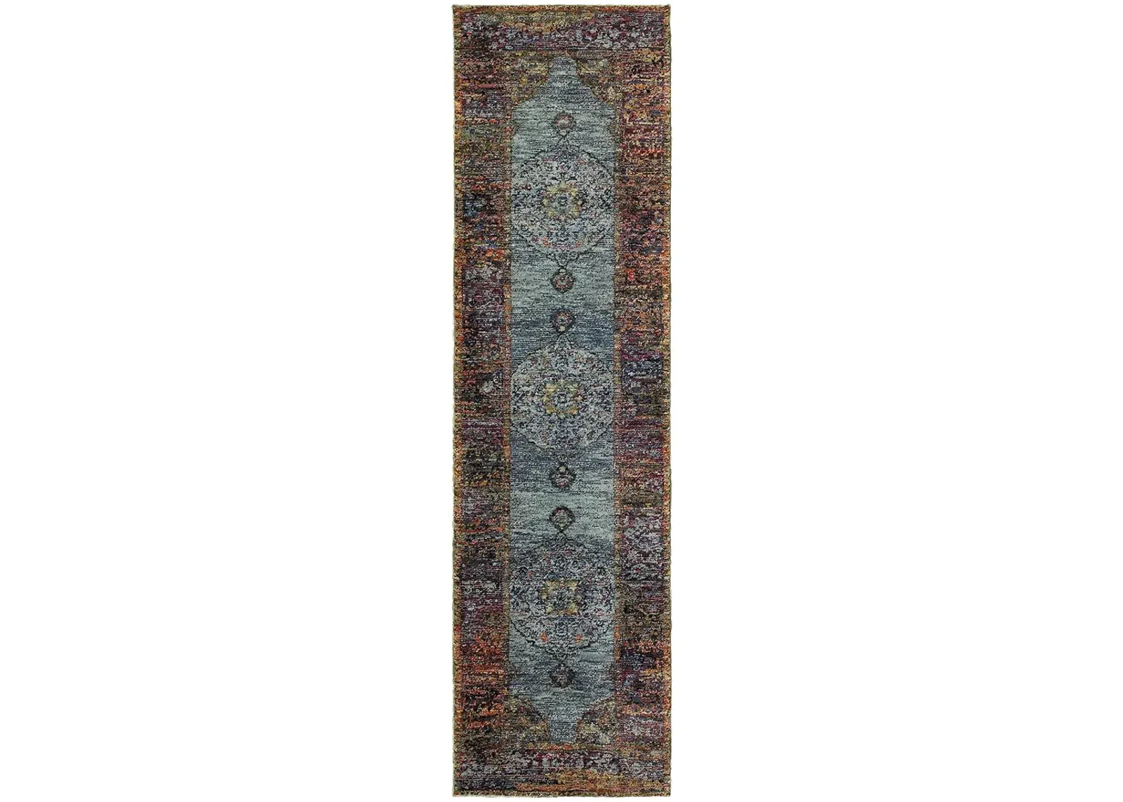 Andorra 2'3" x 8' Blue Rug